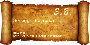 Somogyi Bozsóka névjegykártya